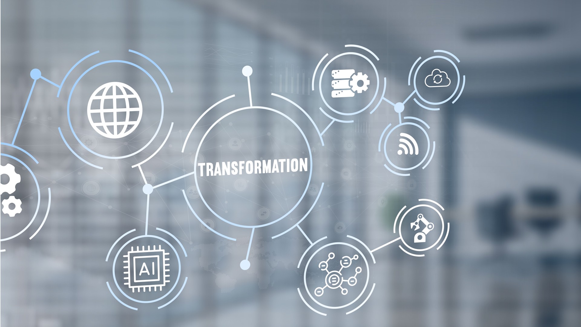 Transformación Digital del Negocio. Futuro e innovación Concepto de Internet y red